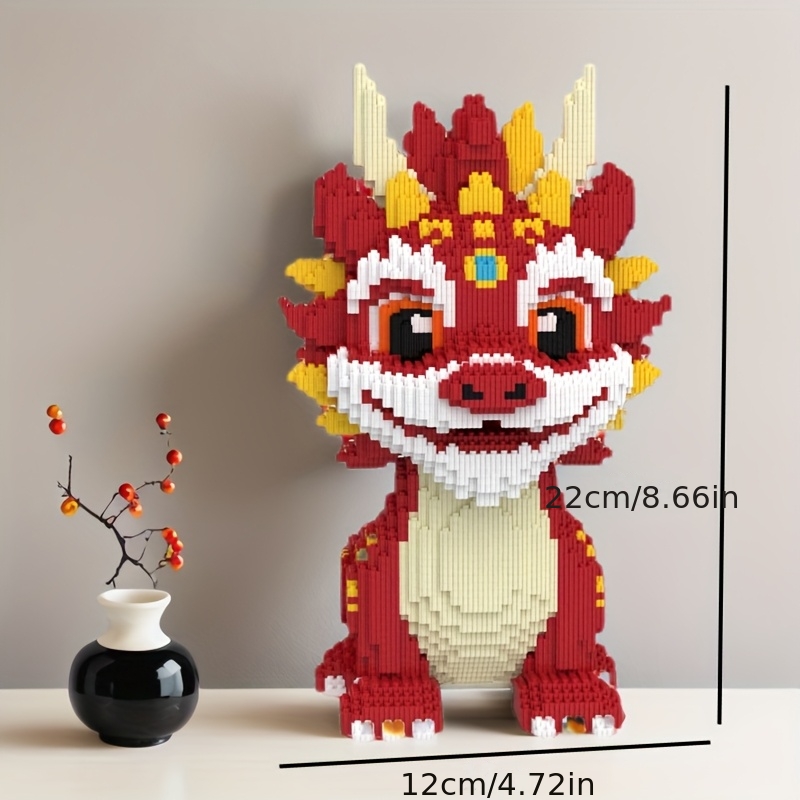 1050pcs Flame Dragon Assembly Block Model Set