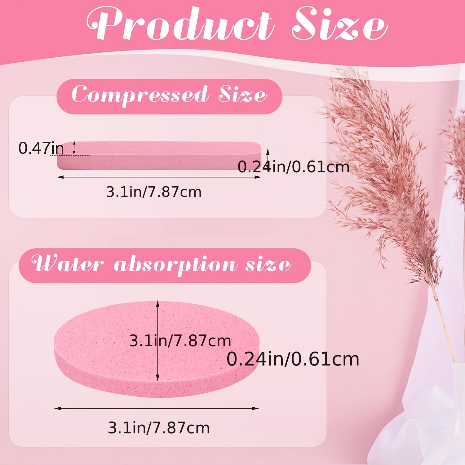 20pcs Compress Face Wash Puff Sponge for Cleansing
