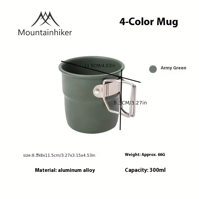 TEMU Mountainhiker Camping Cup Aluminum Travel Utensils Picnic Gear Outdoor Equipment Cooking Set For Hiking