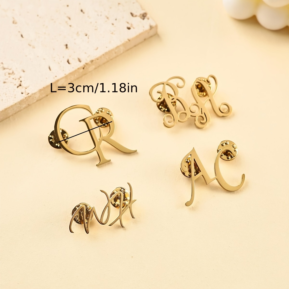 Custom Name Brooch, Minimalist Unisex Jewelry for Daily Wear