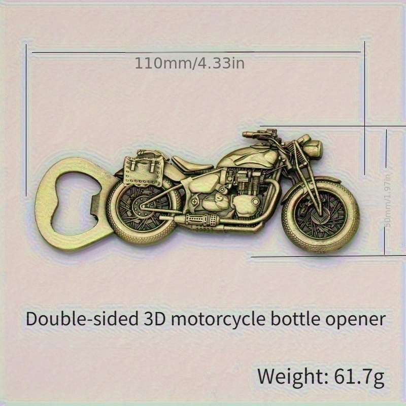 "new Product Big " [vintage Collectible] Motorcycle-shaped Alloy Beer Bottle Opener - The Bronze Body Perfectly Combines With Ergonomics, To Caps. A Must-have For Home Kitchens, Dining Rooms, And Bars