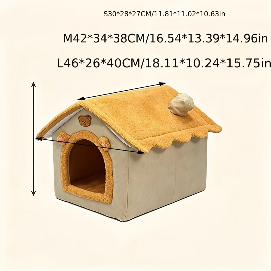 cuccia per animali domestici stile orsetto teddy rimovibile, grotta per   in peluche   e  ,   invernale da interno   a cani di   taglia e  , utilizzabile tutto  