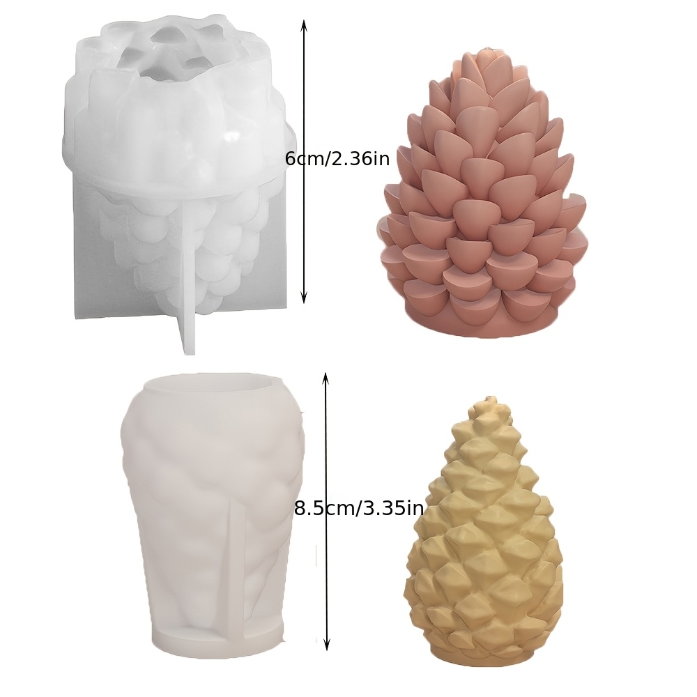 TEMU Moule de de Noël pour résine, plâtre et fabrication de bougies - Moule de bricolage en à démoulage facile avec de réaliste, convient pour