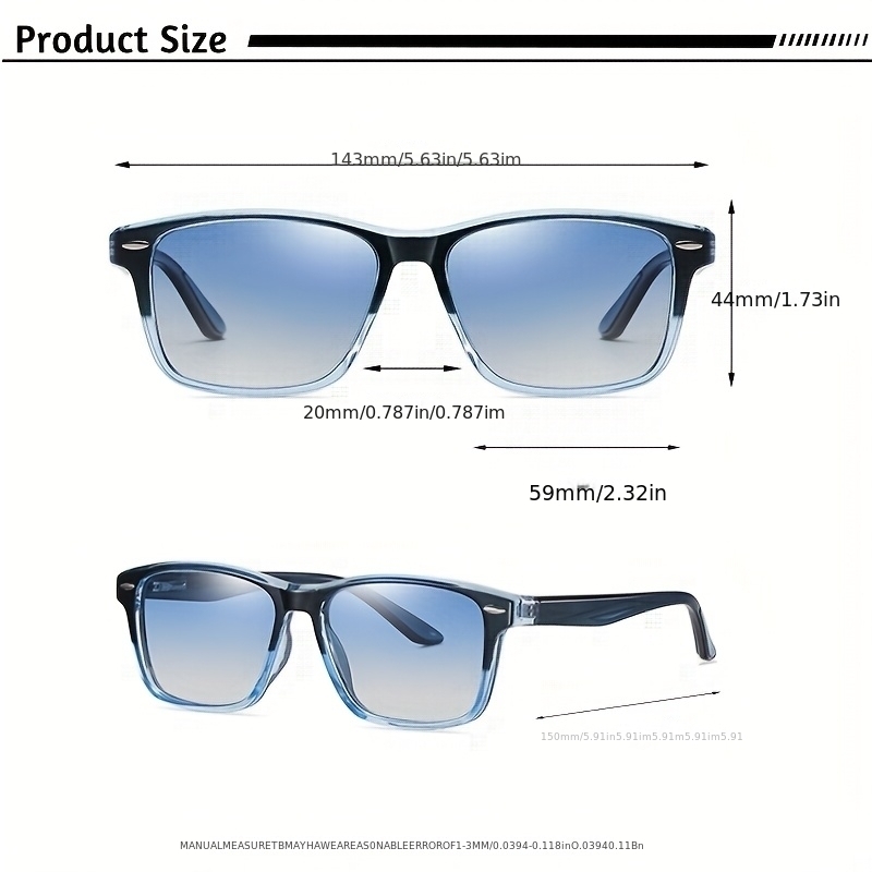 Caterside Vintage Square Sunglasses with TR90 Frame