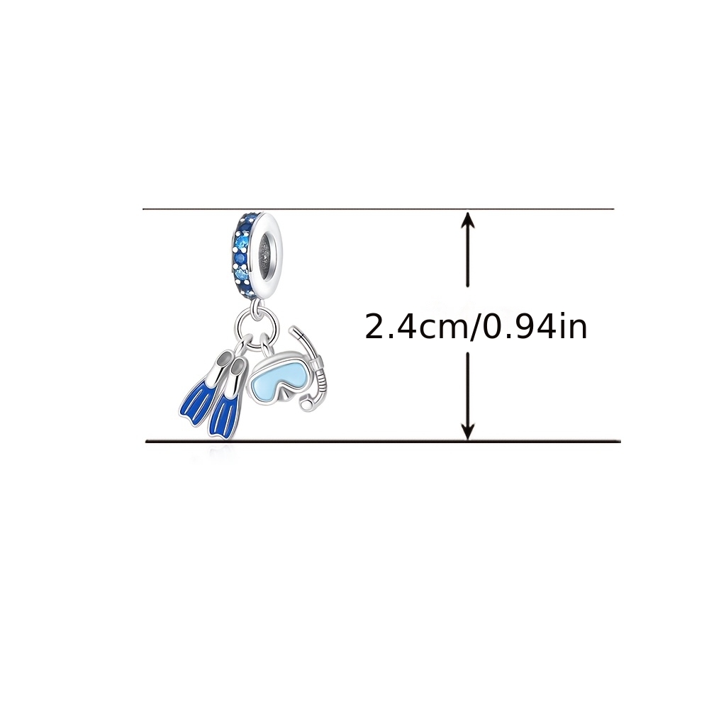 Diving Equipment Scuba Mask & Flippers Charm for Jewellery Making
