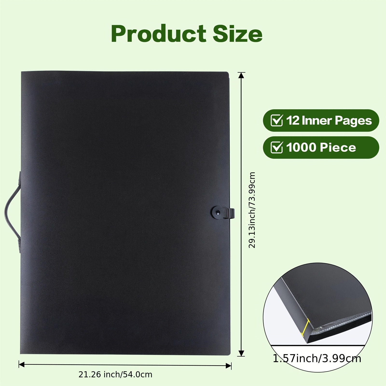 TEMU 20x28 pollici, custodia porta raccoglitore per puzzle da 1000 pezzi, album da 70x50 cm ad capacit� con 12 interne per 24 opere d', raccoglitore