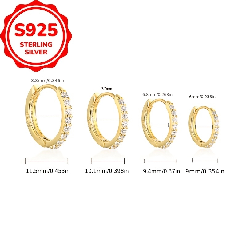 S925 Sterling Silver Vintage Round Ear Clips for Women