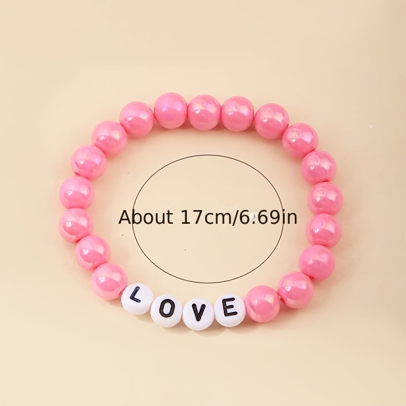Customizable Trendy Stacked Bead Bracelet Set, Personalized