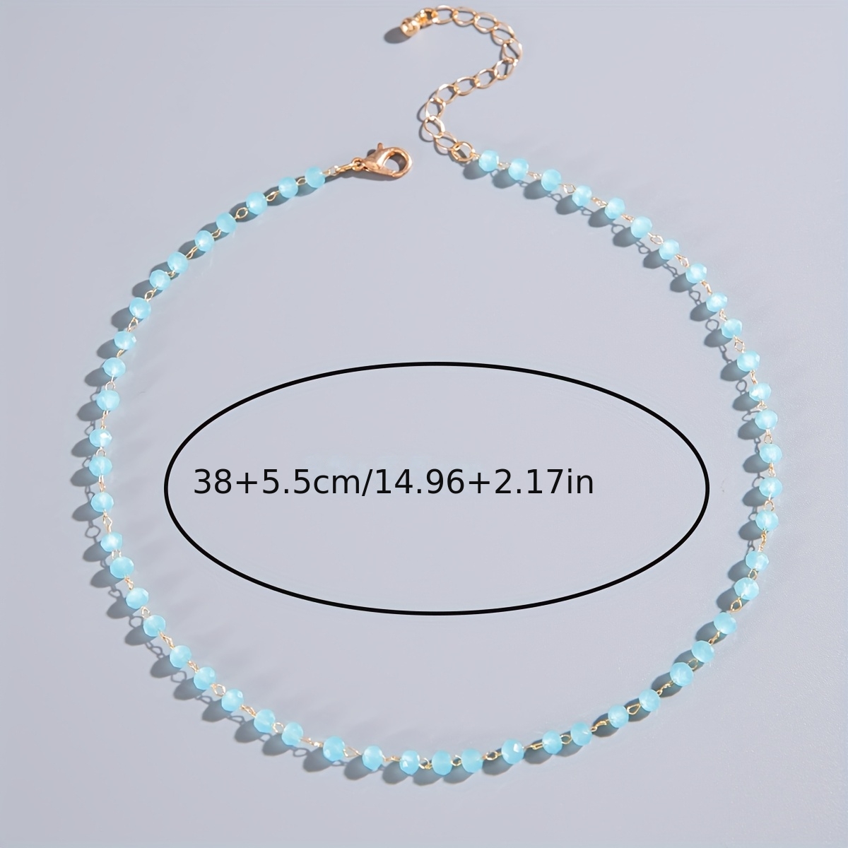Easy Fashion Black Faux Chain Bead Clavicle Chain, Temperament All-Match Chain Necklace Women