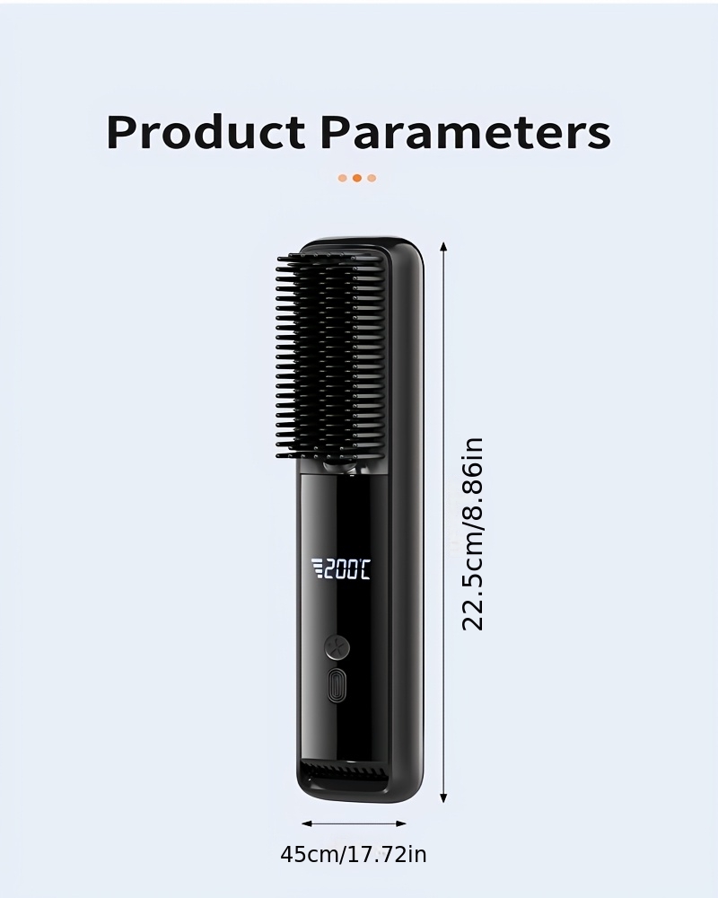 2025 Nieuwe Draadloze Draagbare Negatieve Ionen Stijltang, Snel, Slim Digitaal Display, USB Opladen, Compact en Lichtgewicht Ontwerp, Perfect voor Thuis en Reizen, Ideaal Cadeau voor Vrouwen, Professioneel Styling Gereedschap