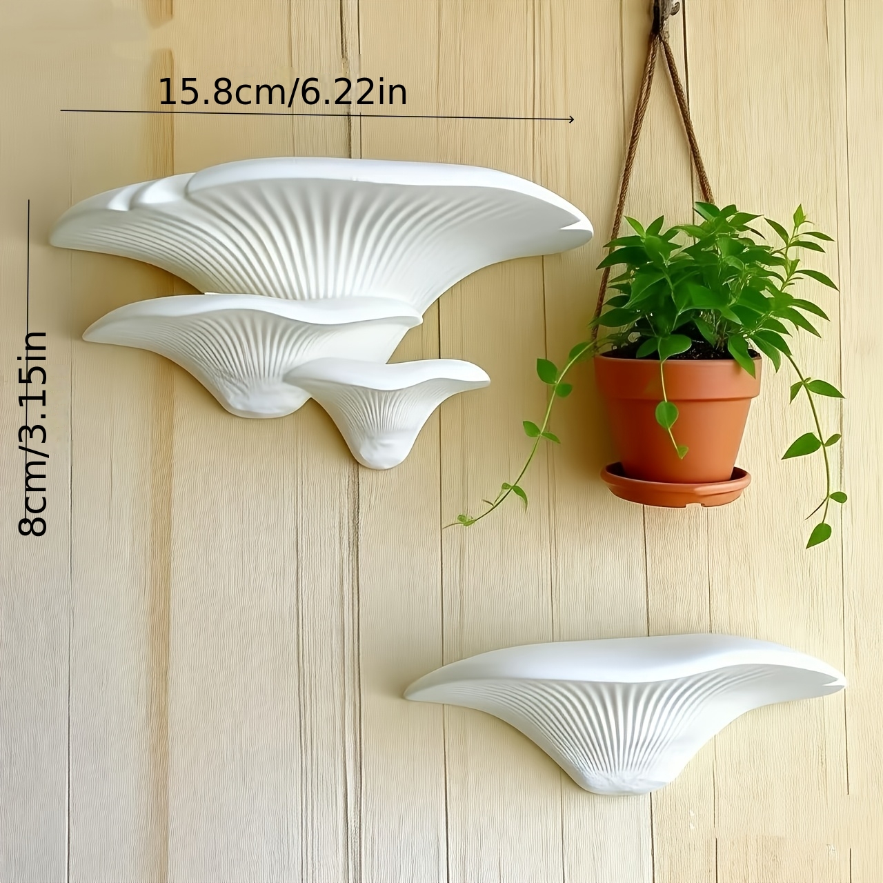 TEMU 2pcs Mushroom Wall Shelf, Mushroom Decorative Storage| Cute Mushroom Rack| Whimsical Fairy Tale Room Wall Art| Home Decorative Shelf Display(3d