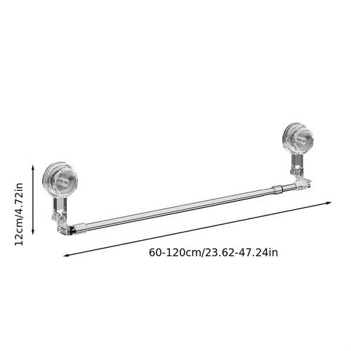 stainless steel suction cup towel rack no drill adjustable art bathroom kitchen storage shelf toilet bath slipper rack shower curtain rod towel racks