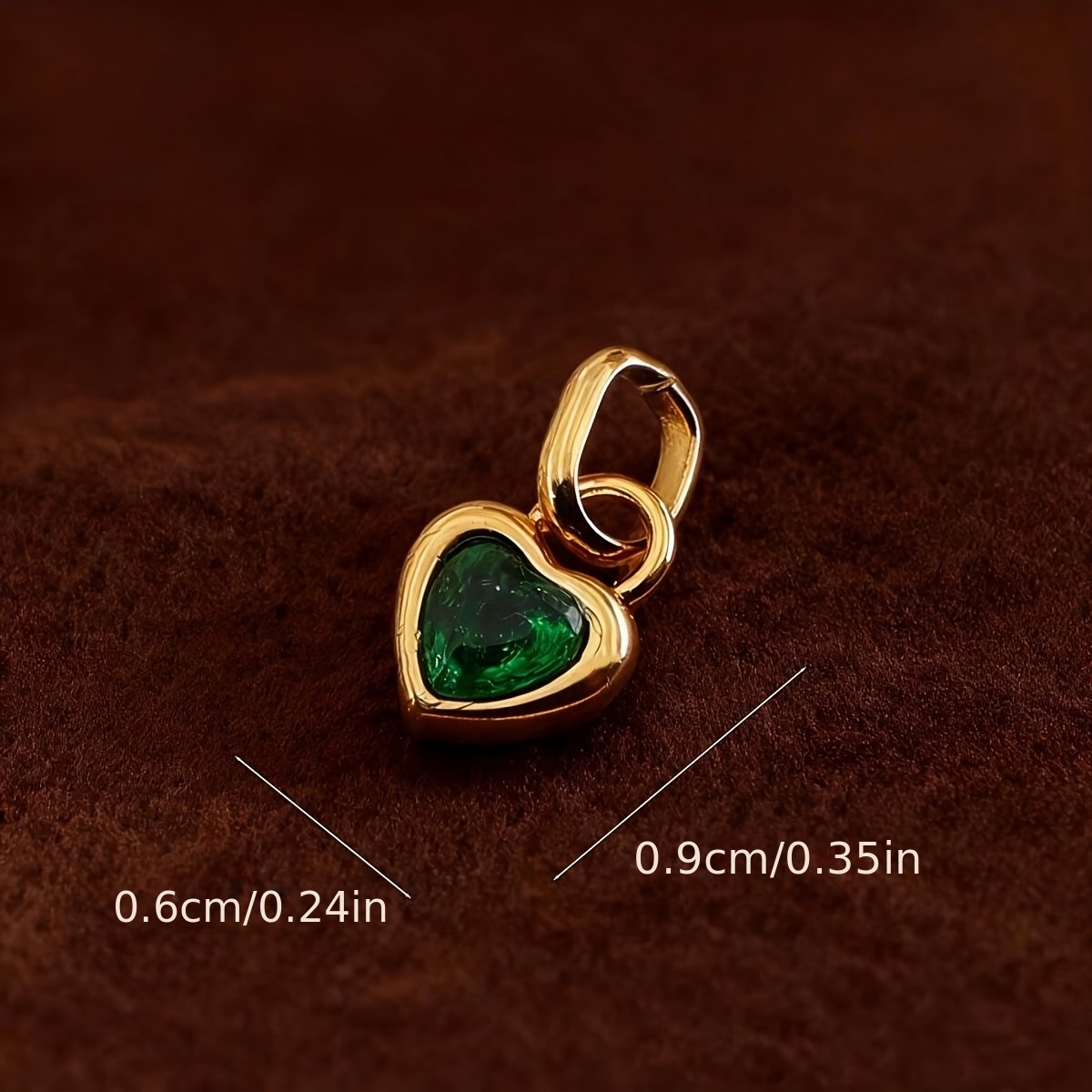 TEMU 1pc 304 Stainless Steel Material, 12 Birthstone Heart Diy Accessories, Bag Pendant Necklace Earrings Bracelet Material Ornaments