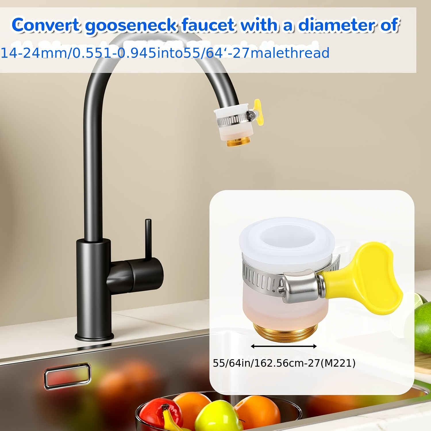faucet connectors sold on Temu United States