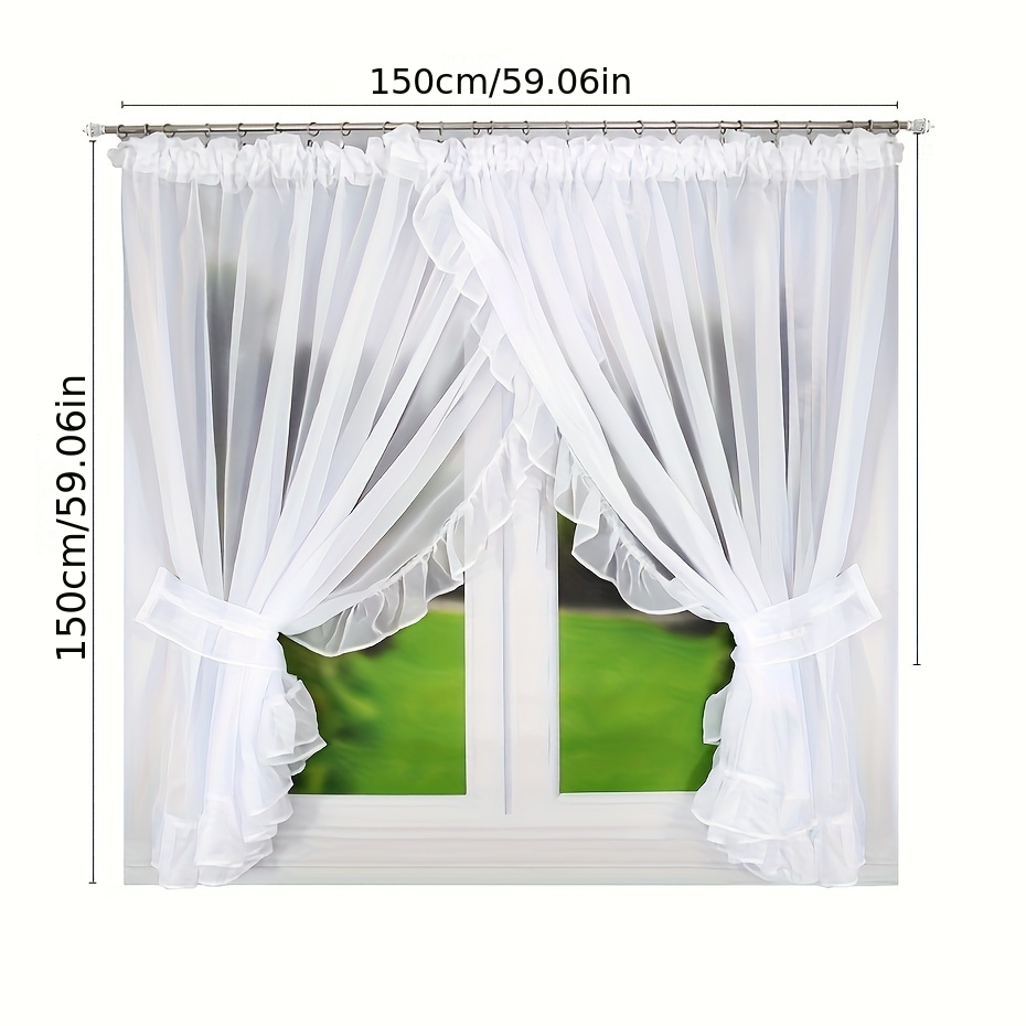 TEMU 1 Set Snow Curtain For Bedroom, Living Room And Kitchen Decoration