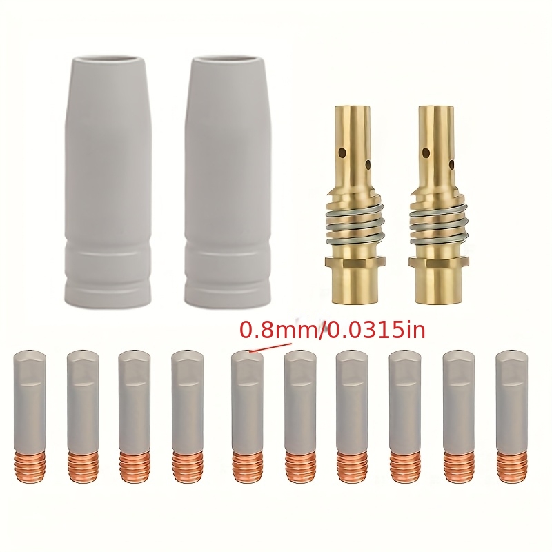 Image of 14pcs 15ak Coating Safe Nozzle.8mm 1.0mm 1.2mm Nozzle Tip Holder Of 15ak