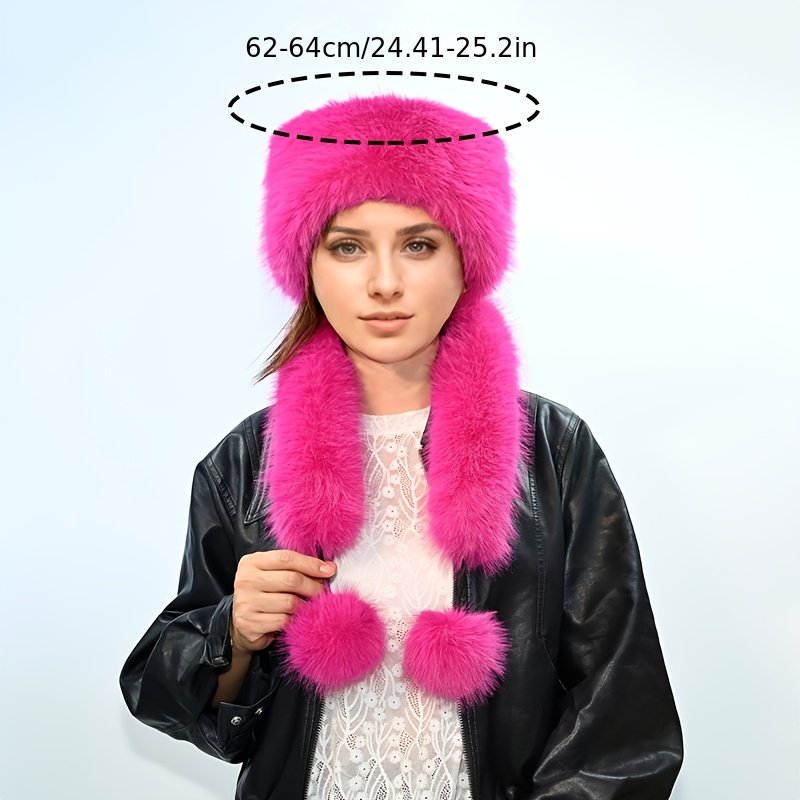 1pc new style fox womens trapper hat winter vintage ear - Temu display picture 2
