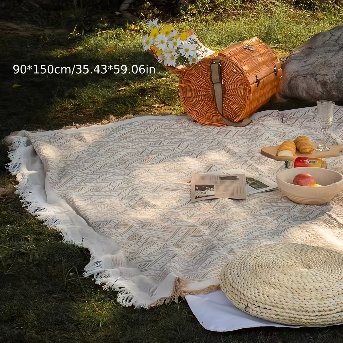 Retro Outdoor Picnic Mat Moisture-proof Pad Thickened Cloth Portable Camping Blanket Wild Carpet