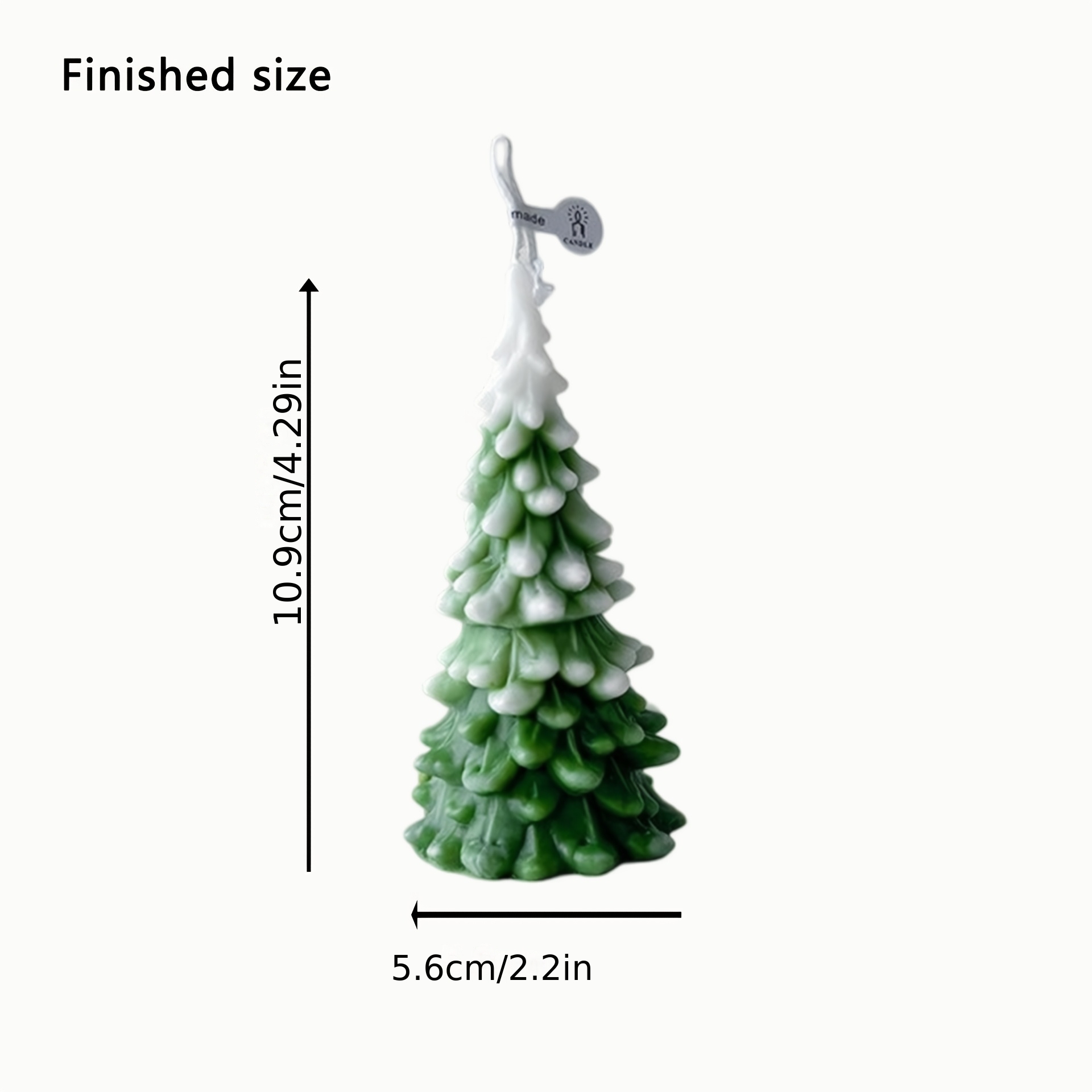 TEMU Large Christmas Tree Shaped Scented Candle | Handmade Aesthetic Scented Candle | Modern Decorative Candle In Various Colors | Suitable For Room