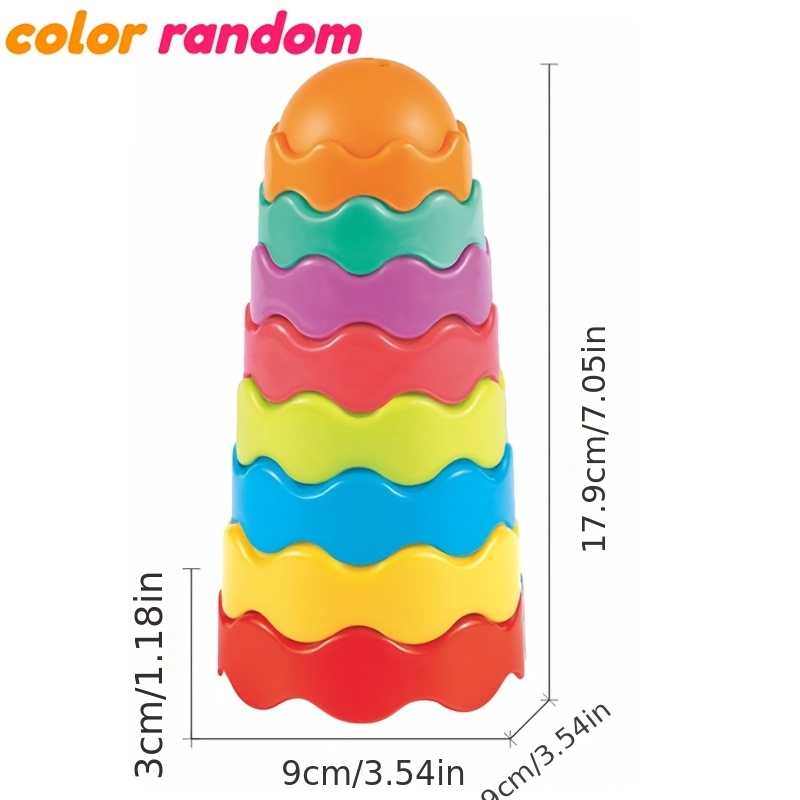 8pcs Educational Stacking Toy for Number and Size Recognition