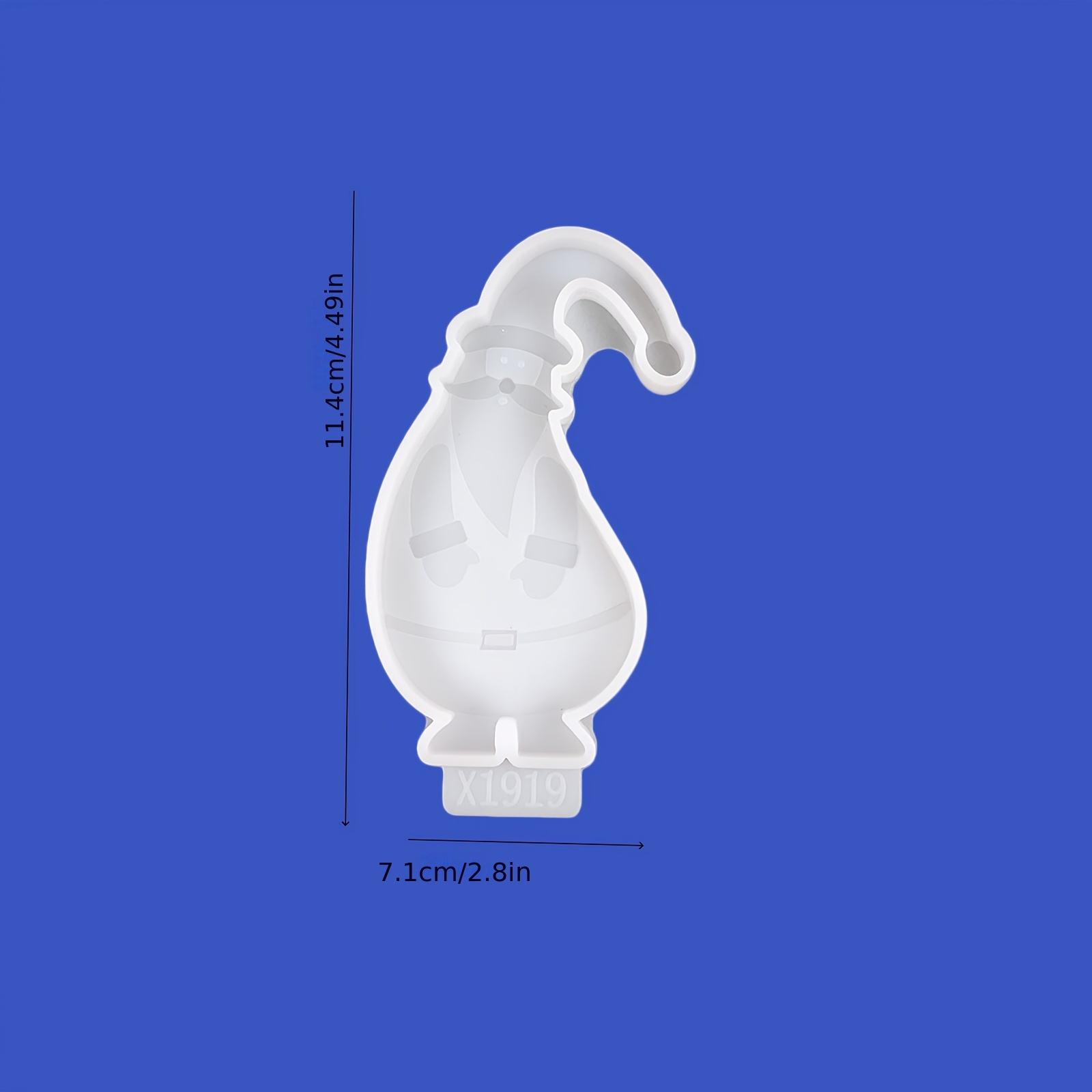 TEMU Stampo in silicone natalizio per in resina, cemento e gesso - Ornamento inclinato con forma irregolare, stampo non fai-da-te per decorazioni da