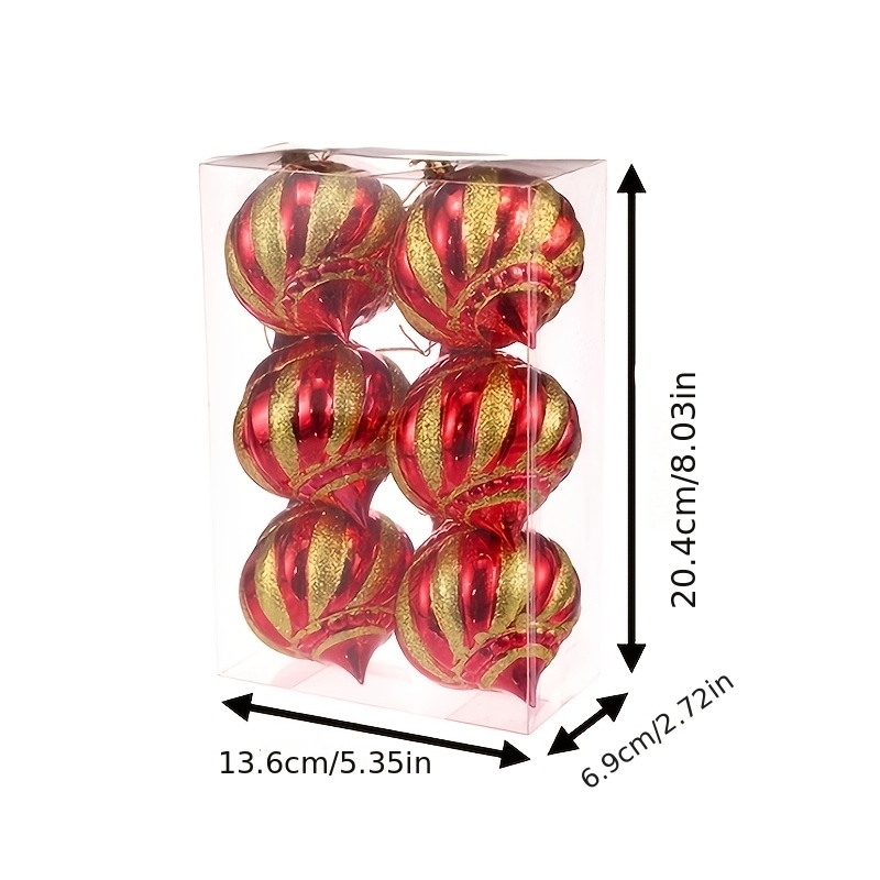 TEMU 8cm 6pcs Tree Toppers Party Decorations Chrismas Gifts Santa Claus Home Decoration Christmas Tree Hanging Decorations Christmas Ornaments
