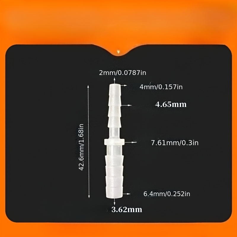 5pcs Plastic Hose Reducer Fitting Barbed Reducing Union Adapter Joint Fitting Water Pipe Repair Connector Coupling