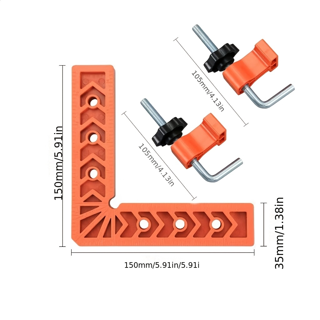 TEMU 1 Ensemble de Serre-joints d' de à 90 Degrés, Adaptés pour , la Fabrication de Cadres et de Boîtes - Serre-joints ABS Robustes de Style F 6"x6"