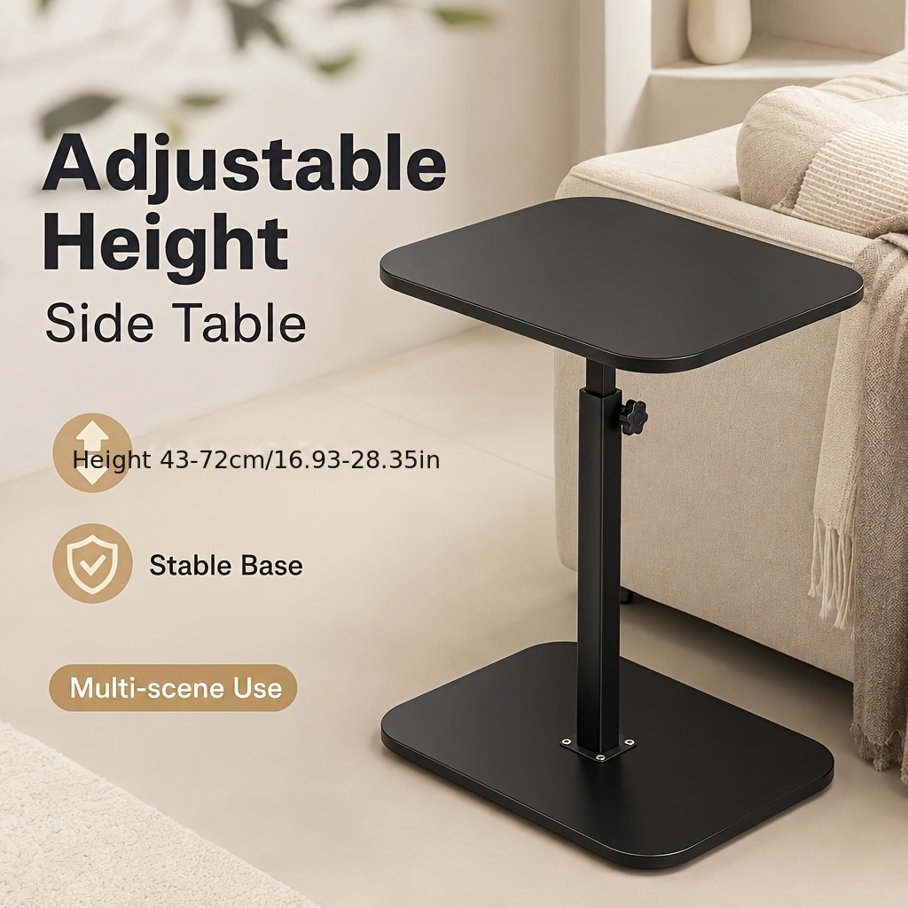 Image of Multi-scene Adjustable Sofa Side Table, Heavy Duty Small End Table, Versatile Nightstand Coffee Table For Sofa, Bedroom And Home Decor