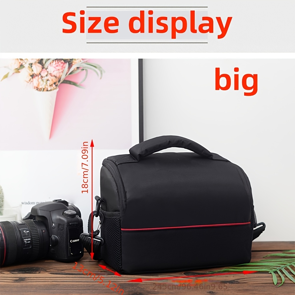 TEMU 1pc Compact Outdoor Camera Bag, Lightweight Dslr/slr Camera Shoulder Bag With Adjustable Strap, Small Outdoor Single-shoulder Camera Bag With