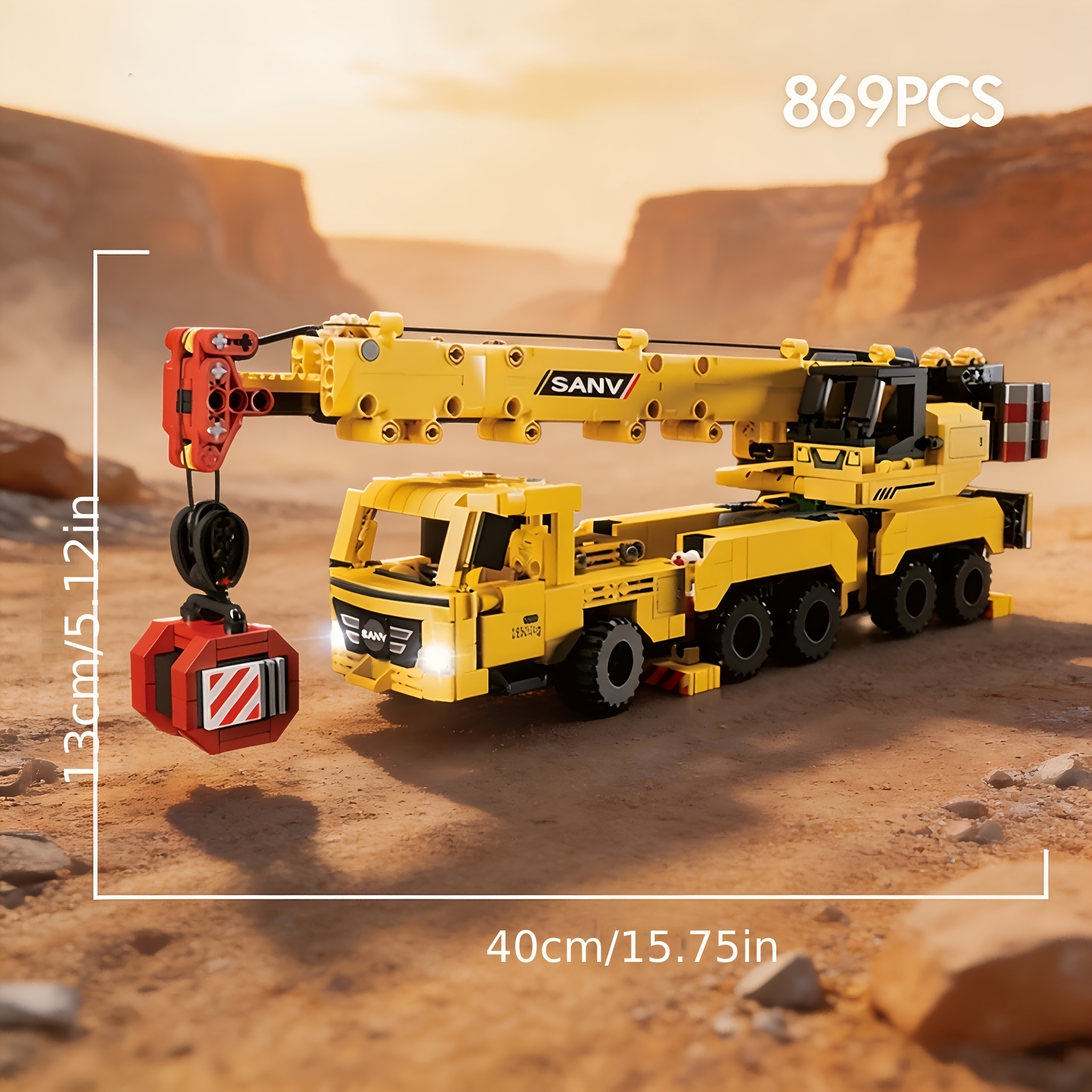 Excavator Crane Block Set, 993pcs Engineering Vehicle Bricks