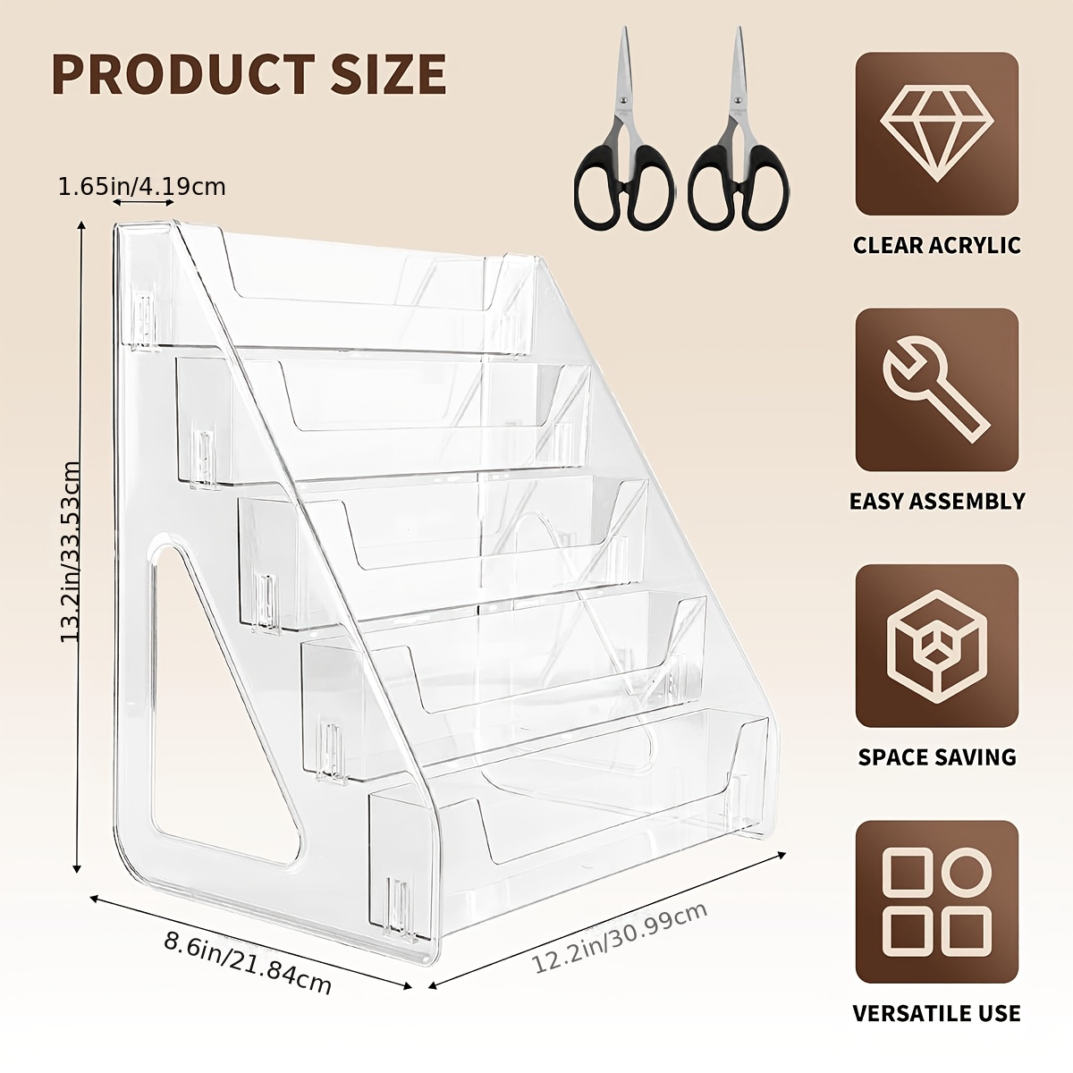 TEMU 5-tier Acrylic Cookie Display Stand, Easy To Assemble Cookie Stands | Tiered Display Stand For Baker, Vendor, Party, Cupcake, Donut, Dessert