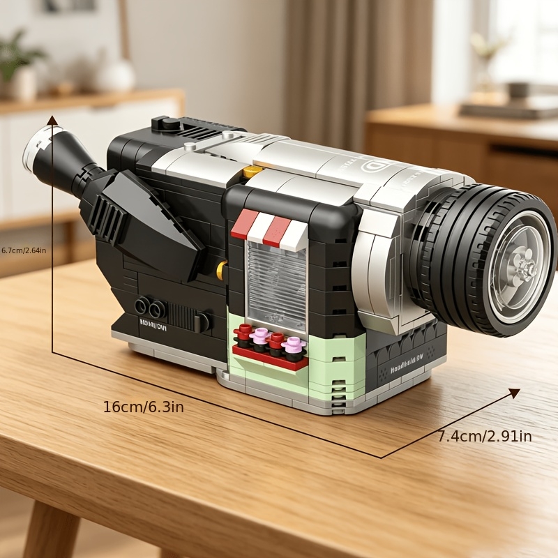 Retro Camera Building Blocks, Nostalgic Digital Model