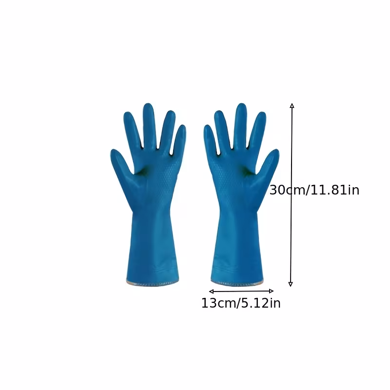 4pairs rubber gloves kitchen dishwashing gloves thick lined washing clothes gloves winter household cleaning gloves do housework hand protection cover cleaning tools Product details 8
