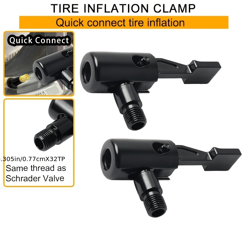 TEMU de gonflage pour pneus de voiture, de conversion pour , de gonflage pour moto, de gonflage pour vélo, tête de gonflage universelle à filetage