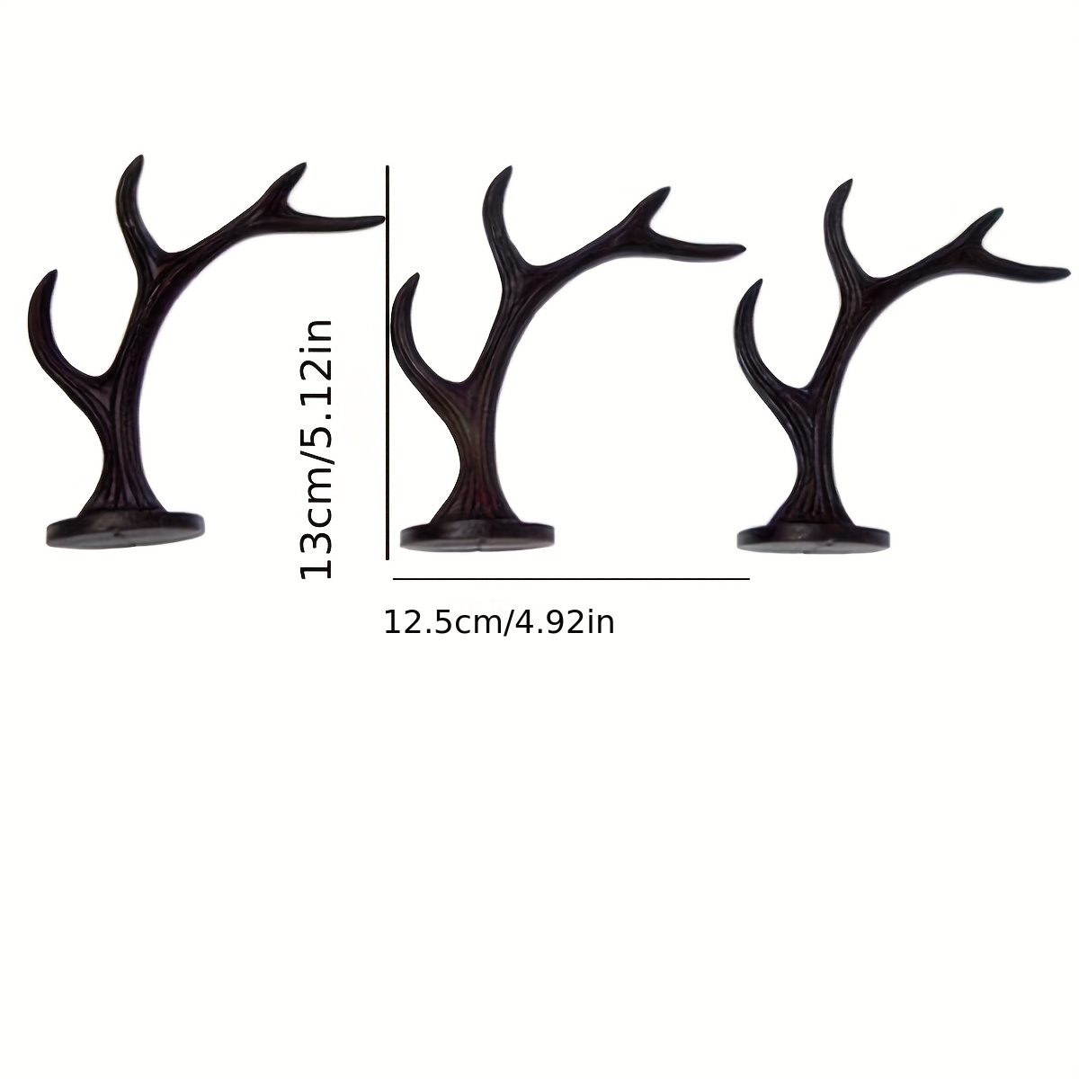 3pcs Set Rustic Antler Heavy-duty Cast Wall Hooks, 5.6 Inches - For Coat Hangers, Key Holders, Wall Decor, Coat Hooks, Towel Hooks, Includes Mounting Hardware