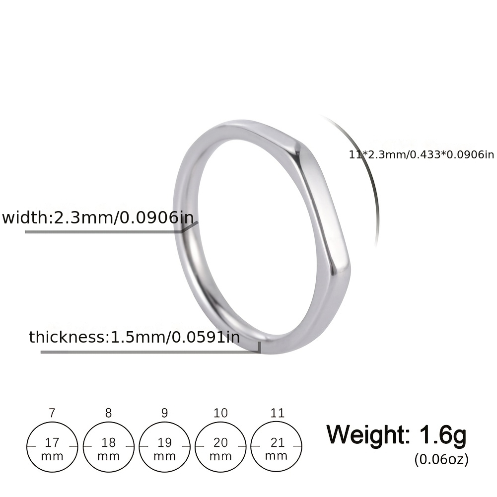 Minimalist Ins Style Ring with Clean Geometric Lines