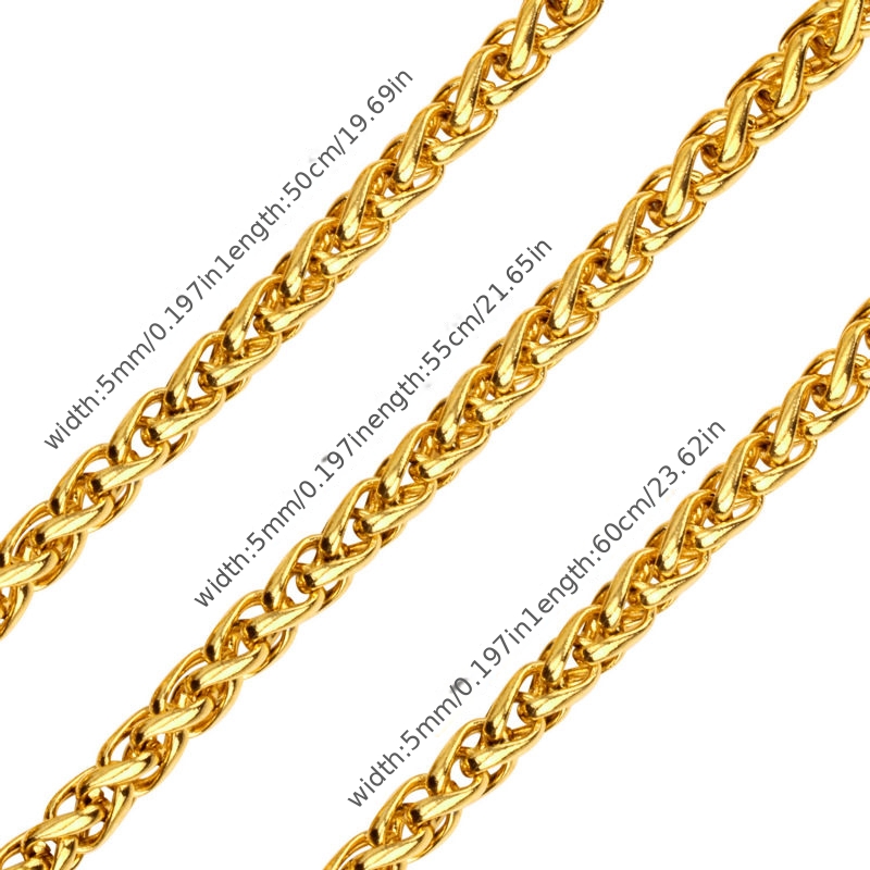Avant-Garde Unisex Stainless Steel 5mm Keel Chain Necklace