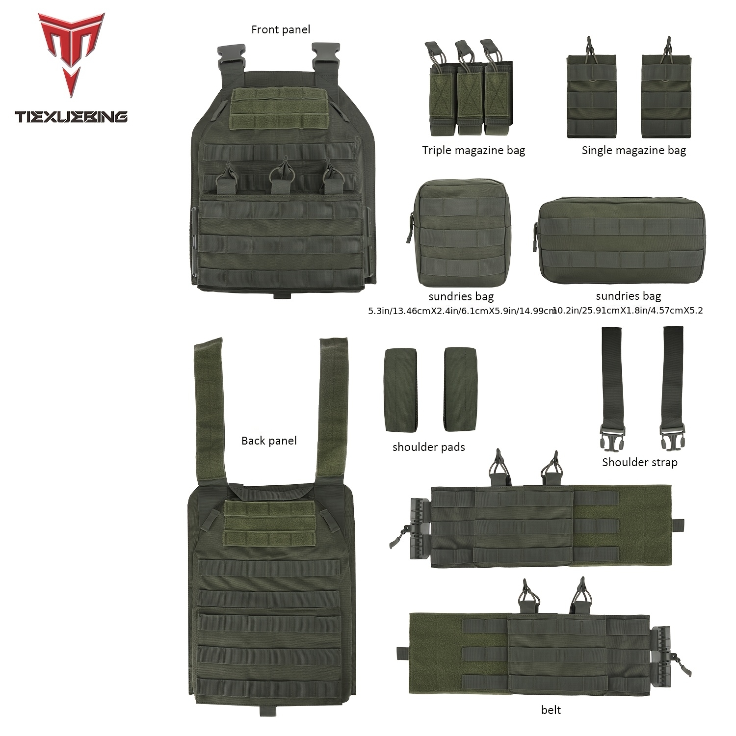 outdoor multi functional 1000d quick release vest is suitable for for outdoor hunting real person cs and outdoor sports equipment give away badges including all attached pictures and files 3