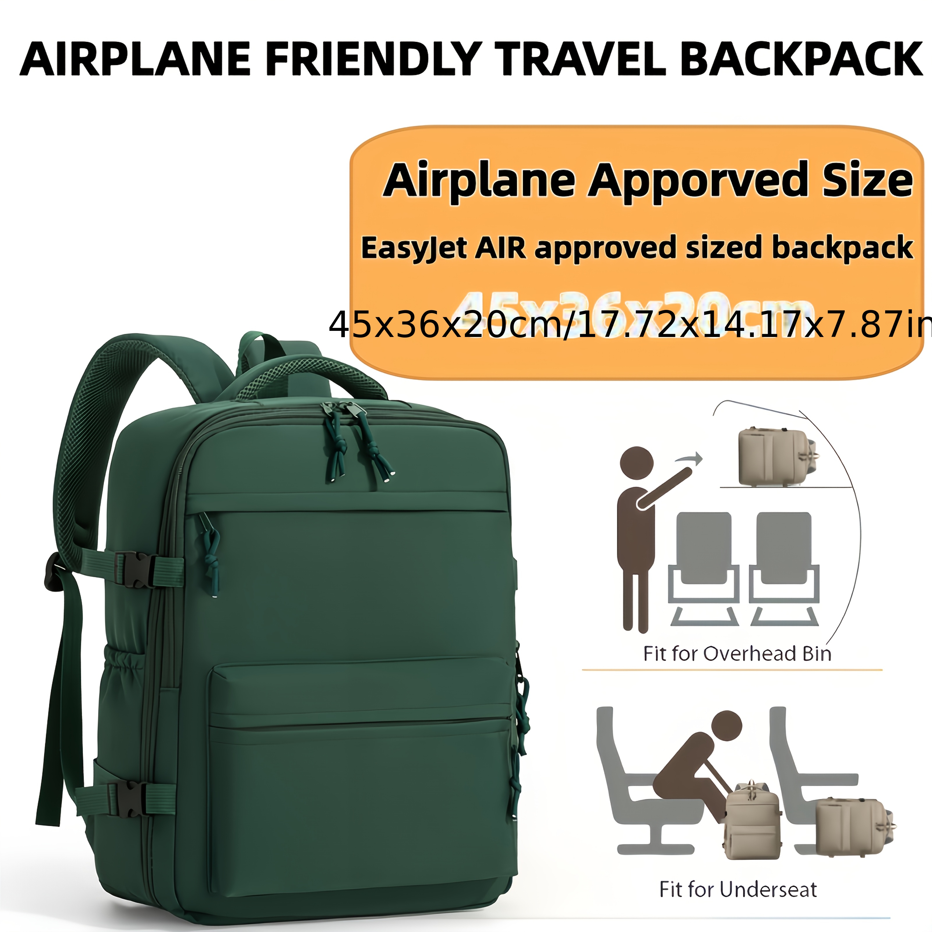 1pc Laptop Backpack for Men & Women, Large Capacity