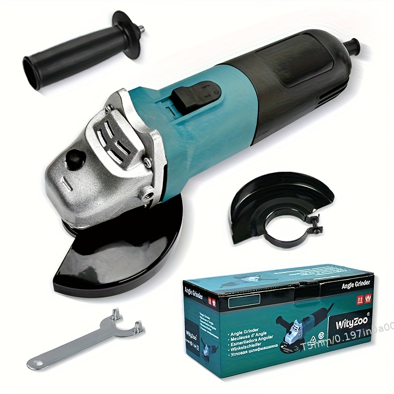 11,43 cm Zware Elektrische Haakse Slijper met Slijpschijf & Sleutel