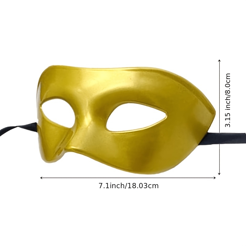 4-pack Masquerade Mask Party Set, Golden and Silvery