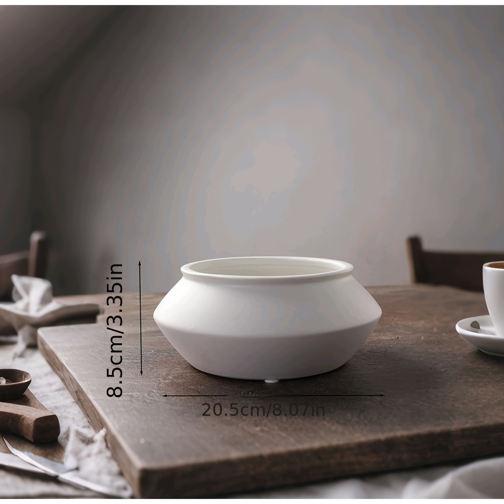 INS-Style Black Ceramic Flower Pot for Desktop Decor