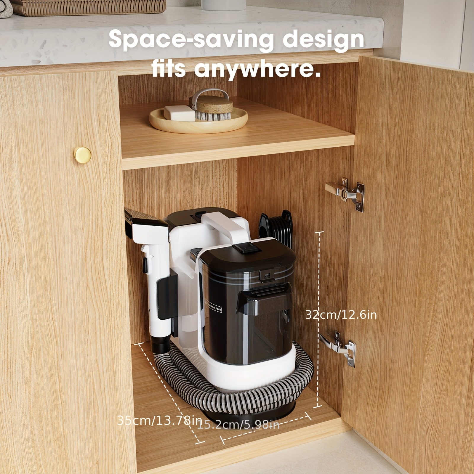 Portable Carpet Cleaner Machine, Carpet Shampooer, 13.5Kpa Upholstery Cleaner With 5 Tools, 59.17 Oz Large Water Tank, 5.0meter Power Cord, Spot And Stain Deep Cleaner For Rug, Couches, Car (Black)