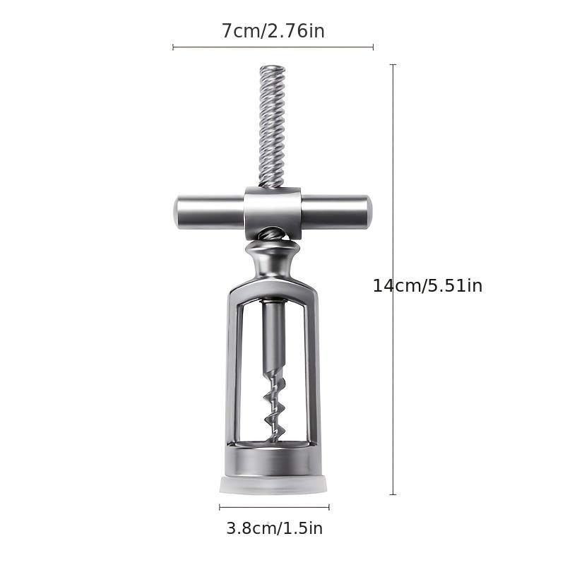 TEMU Desencuadernador de ala de aleación de , desencuadernador vertical manual engrosado para vino, herramienta universal para abrir botellas para