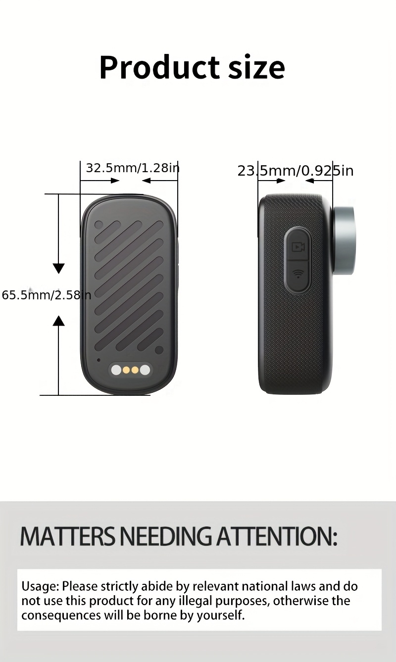 4K Ultra HD Thumb Action Mini Camera, Bike And Motorcycle Recorder, Built-In Hotspot Wifi, Wearable Action Camera, Magnetic Design, Compact And Lightweight, Easy to Install, Outdoor Travel, Sports And Pet Camera