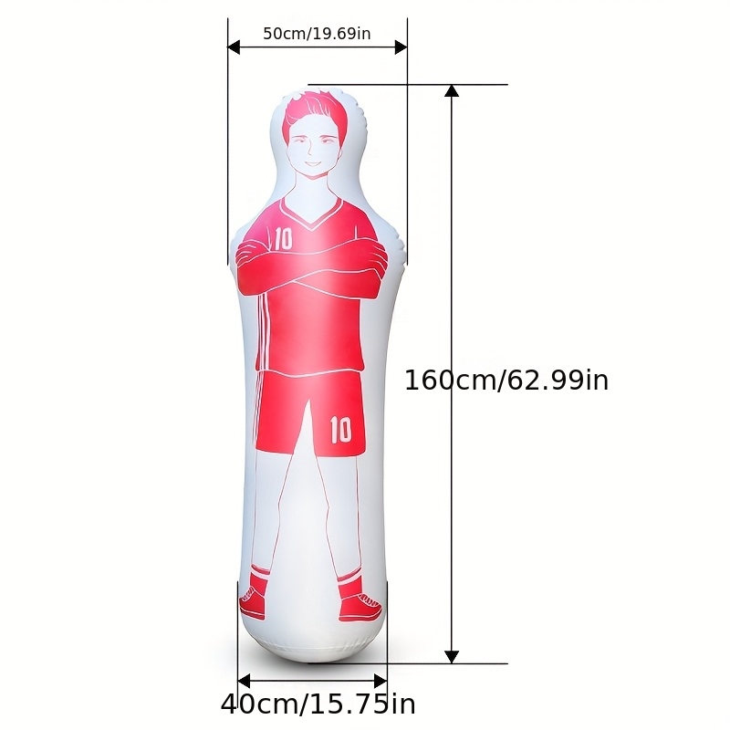 160cm Adult Inflatable Football Training Goal Keeper Solo Tumblerair Dummy Tool Pvc Inflatable Wall Kick Defender