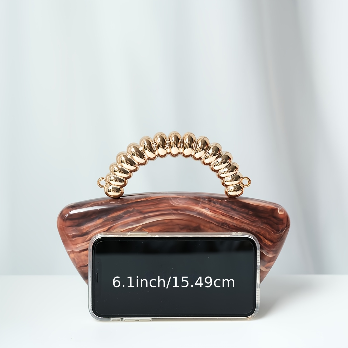 Women'S Vintage Evening Handbag - Elegant Party Purse with Magnetic Closure, Coffee Brown Formal event bag, Detachable Strap, Durable PVC Construction for Weddings, Galas, Everyday - Elegant Ladies Clutch, Wedding Accessory, Retro Fashion, Highquality Finish, Fashionable Clutch, Bridal Accessory