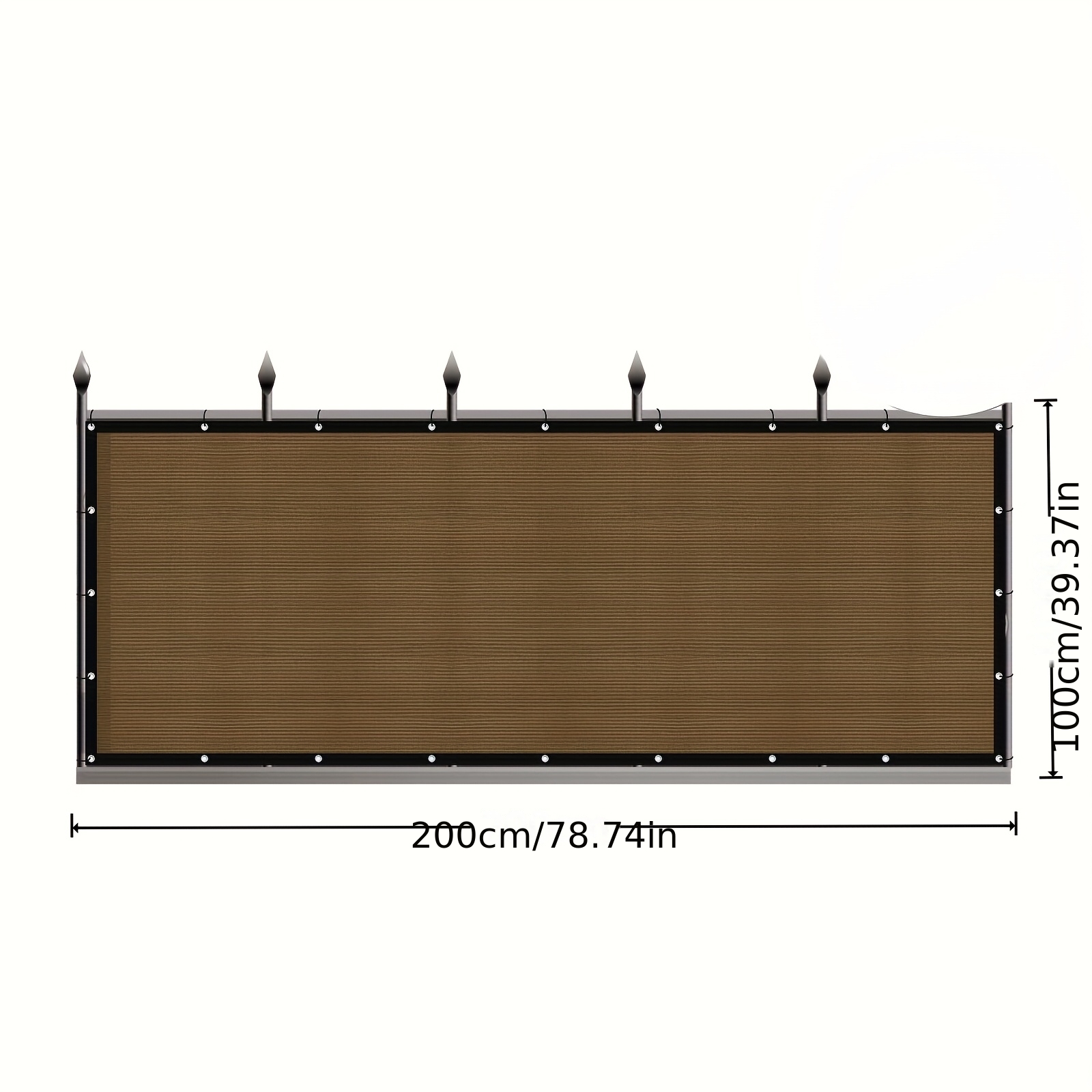 Image of Brown Shade Net Made Of High-density Polyethylene, Specifically For Outdoor And . A Shading Of Up To 90%, Ensuring A Cool Environment For , Porch