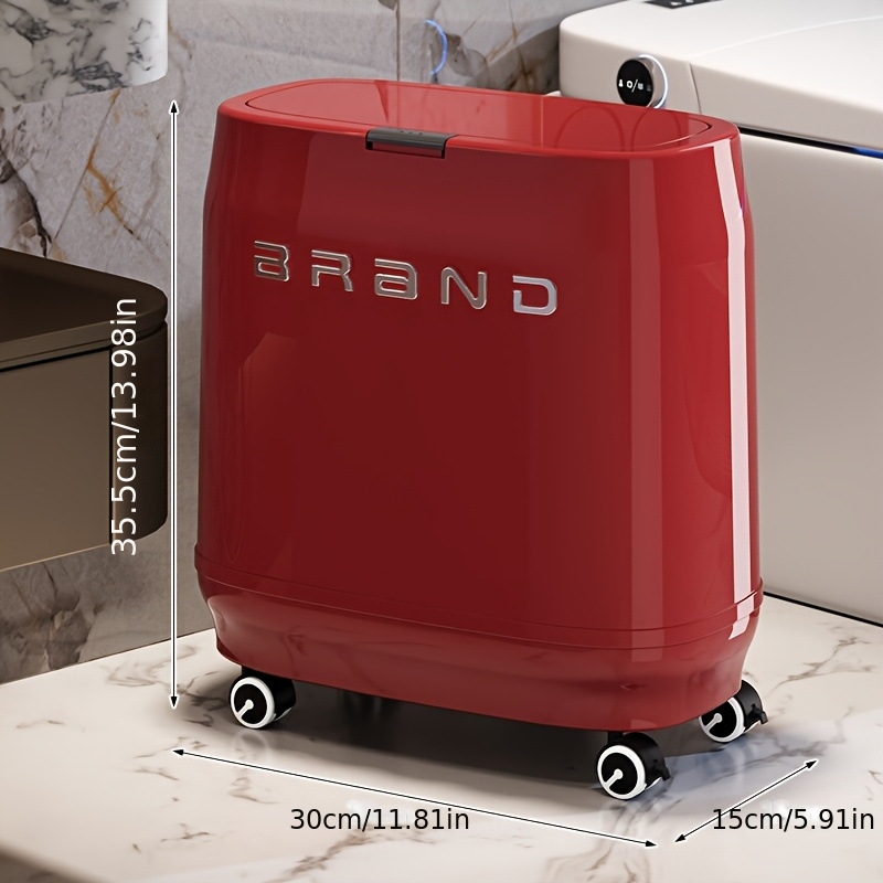 A High-Capacity Trash Bin with a Lid And Wheels, Suitable for Use in The Living Room, Bathroom, And for Collecting Paper Waste